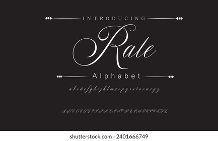 Rale Elegant Font Uppercase Lowercase and Number. Classic Lettering Minimal Fashion Designs. Typography modern serif fonts regular decorative vintage concept. vector illustration