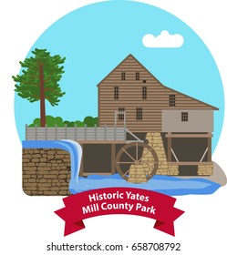 Raleigh landmark. Historic Yates Mill County Park