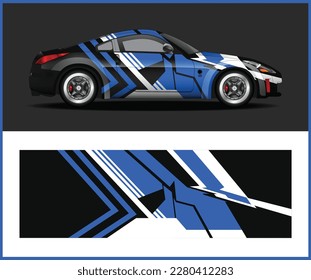 Rally car decal graphic wrap vector