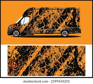 Rally car decal graphic wrap vector