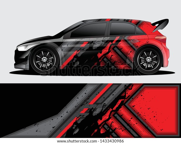 Rally Car Decal Graphic Wrap Vector Stock Vector (Royalty Free) 1433430986