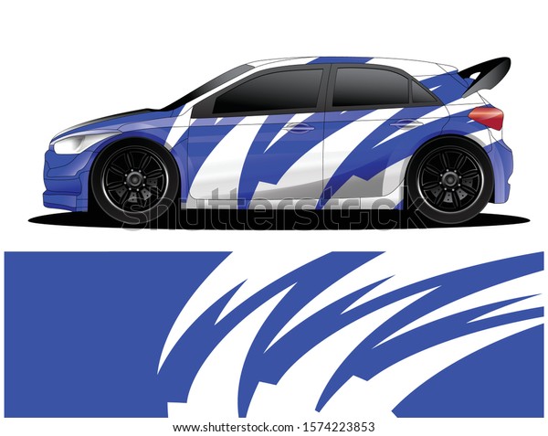 Rally Car Decal Graphic Wrap Vector Stock Vector (Royalty Free ...