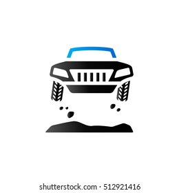 Rally car icon in duo tone color. Race championship competition
