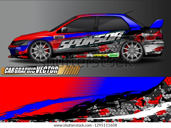 rally car livery design\
vector. abstract race style background for vehicle vinyl sticker\
wrap