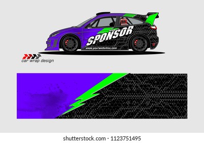 rally car livery Graphic vector. design of  abstract racing background for vehicle vinyl wrap 