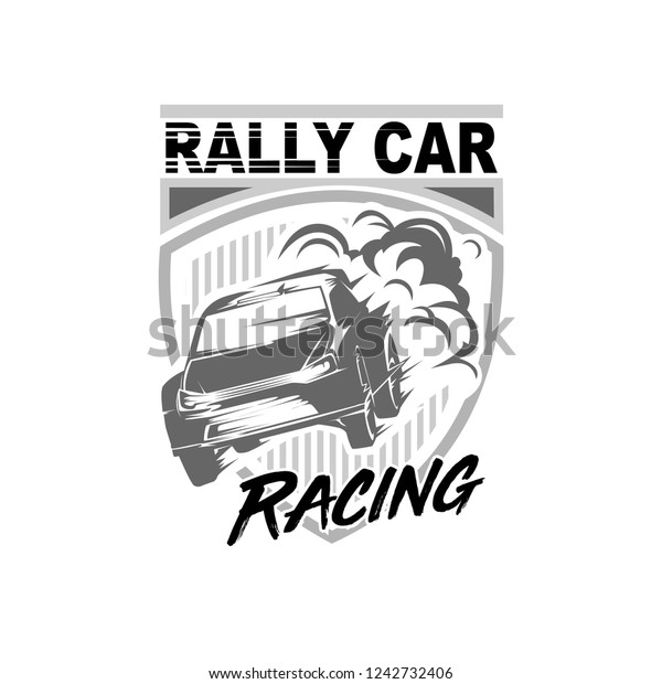 Rally car racing\
vector, Rally car logo\
vector