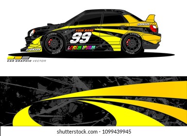 Rally car vector Livery. abstract lines for vehicle wrap designs