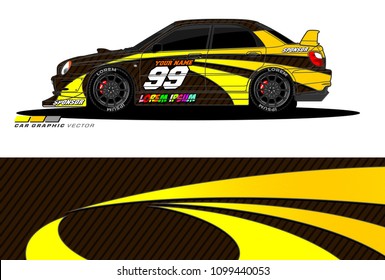 Rally car vector Livery. abstract lines for vehicle wrap designs