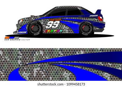 Rally car vector Livery. abstract lines for vehicle wrap and vinyl designs