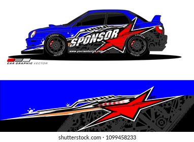 Rally car vector Livery. abstract lines for vehicle wrap and vinyl designs