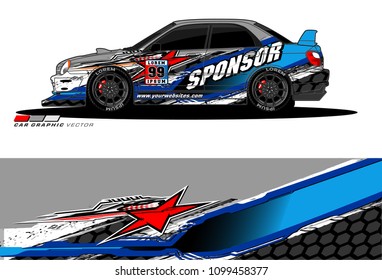 Rally car vector Livery. abstract lines for vehicle wrap and vinyl designs