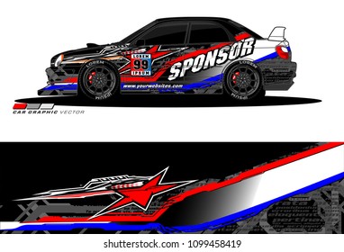 Rally car vector Livery. abstract lines for vehicle wrap and vinyl designs