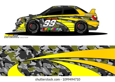 Rally car vector Livery. abstract lines for vehicle wrap designs
