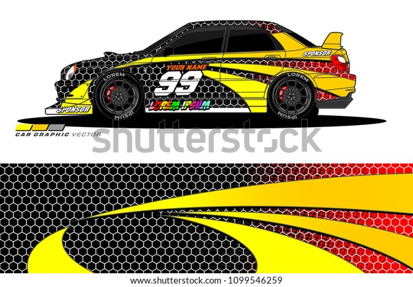 Rally car vector Livery. abstract lines for\
vehicle wrap designs