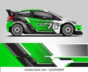 Rally car wrap. abstract strip for Racing hatchback car wrap, sticker, and decal. vector eps 10 format.