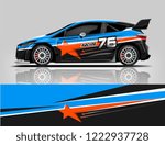 Rally car wrap livery design. eps format.