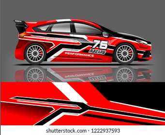 Rally car wrap livery design. eps format.