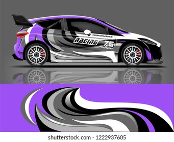 Rally car wrap livery design. eps format.