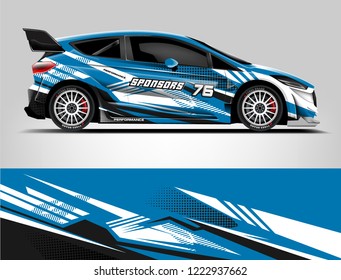 Rally car wrap livery design. eps format.