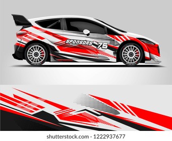 Rally car wrap livery design. eps format.