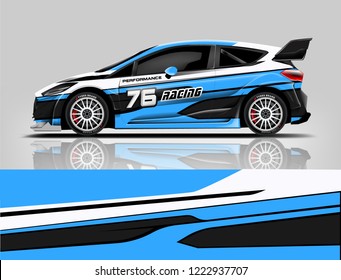 Rally car wrap livery design. eps format.