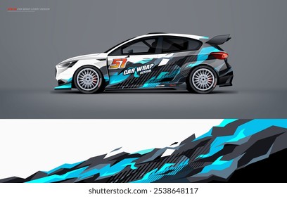 Rally Car Wrap livery arquivo vetorial com arquivo imprimível abaixo