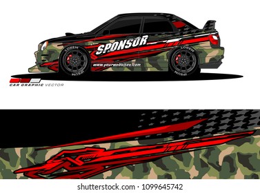 Rally car wrap vector designs. abstract livery for vehicle vinyl branding