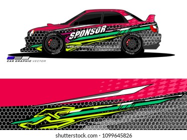 Rally car wrap vector designs. abstract livery for vehicle vinyl branding