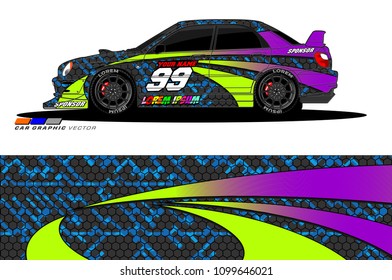 Rally car wrap vector designs. abstract livery for vehicle vinyl branding