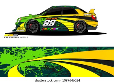 Rally car wrap vector designs. abstract livery for vehicle vinyl branding