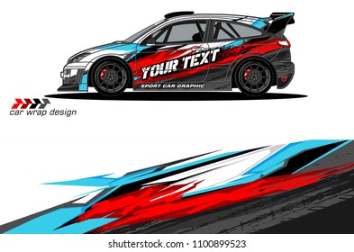 Rally car wrap vector designs. abstract livery for vehicle vinyl branding background
