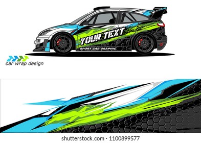 Rally car wrap vector designs. abstract livery for vehicle vinyl branding background
