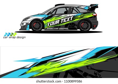 Rally car wrap vector designs. abstract livery for vehicle vinyl branding background
