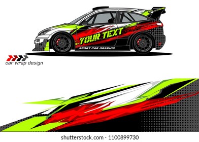 Rally car wrap vector designs. abstract livery for vehicle vinyl branding background
