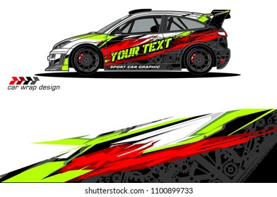 Rally car wrap vector designs. abstract livery for vehicle vinyl branding background
