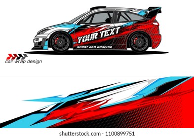 Rally car wrap vector designs. abstract livery for vehicle vinyl branding background
