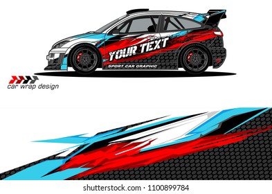 Rally car wrap vector designs. abstract livery for vehicle vinyl branding background
