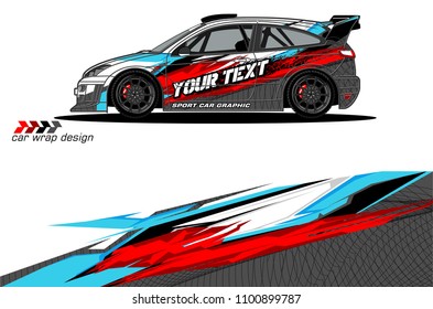 Rally car wrap vector designs. abstract livery for vehicle vinyl branding background
