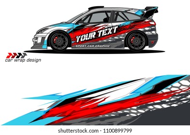 Rally car wrap vector designs. abstract livery for vehicle vinyl branding background
