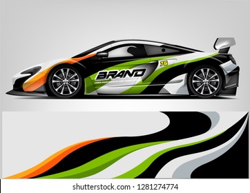 Rally car wrap vector designs. abstract livery for vehicle vinyl branding background