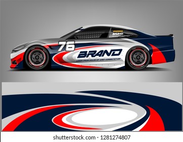 Rally car wrap vector designs. abstract livery for vehicle vinyl branding background