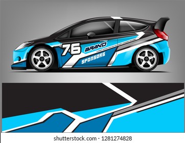 Rally car wrap vector designs. abstract livery for vehicle vinyl branding background