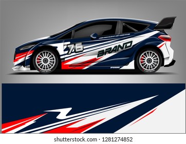 Rally car wrap vector designs. abstract livery for vehicle vinyl branding background