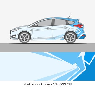 Rally car wrap vector designs. abstract livery for vehicle vinyl branding