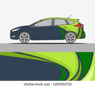 Rally car wrap vector designs. abstract livery for vehicle vinyl branding