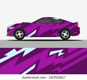 Rally car wrap vector designs. Abstract racing graphic stripe background kit for vehicle vinyl wrap