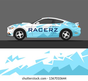 Rally car wrap vector designs. Abstract racing graphic stripe background kit for vehicle vinyl wrap