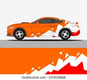 Rally car wrap vector designs