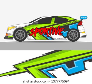 Rally car wrap vector designs. abstract livery for vehicle vinyl branding background