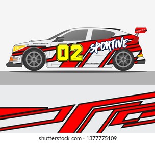 Rally car wrap vector designs. abstract livery for vehicle vinyl branding background